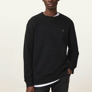 AllSaints Raven Black Crewneck Sweatshirt